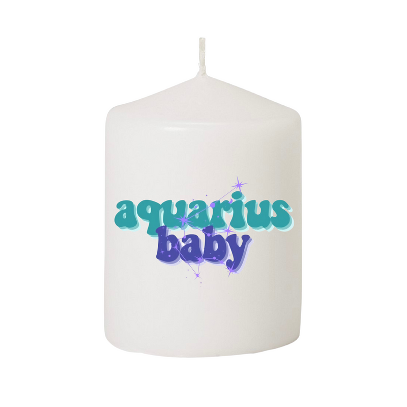 Aquarius Baby Candle
