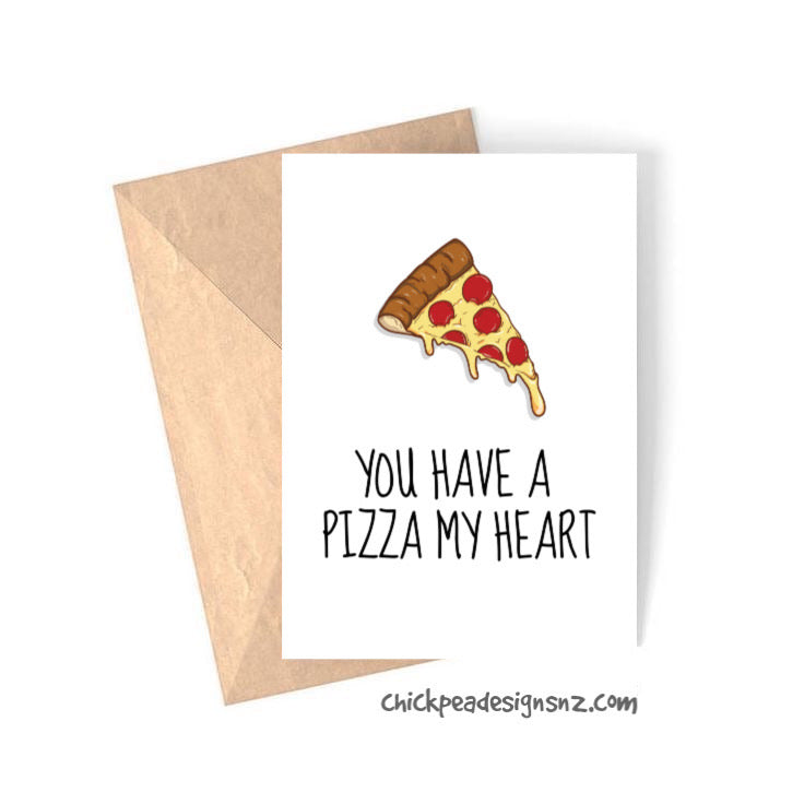 Pizza my heart Card